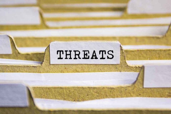 index tab labeled threats in a filing organizer