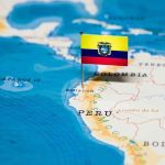 HITLER Mussolini Wins in Peru Ecuador flag pin on a map of South America