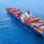Drones SINK Cargo Ship in NATO Waters Container ship carrying colorful cargo containers at sea